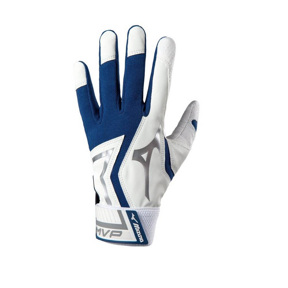 Panske Rukavice Mizuno MVP Adult Baseball Batting Námornícka Modrá Vypredaj KYOR67385